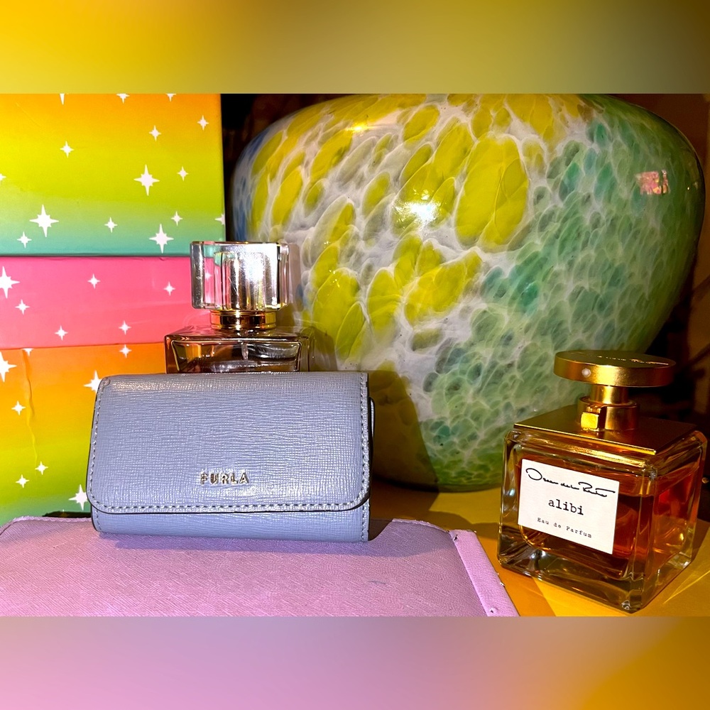 FURLA BABY BLUE CAR KEY HOLDER